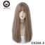 7JHHWIGS Long Straight Synthetic Light Brown Wigs With Bang For Women Heat-Resistant Daily Use Hair Hot Sell Wholesale Wigs - Slobuy