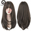 7JHHWIGS Long Straight Synthetic Light Brown Wigs With Bang For Women Heat-Resistant Daily Use Hair Hot Sell Wholesale Wigs - Slobuy
