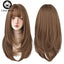 7JHHWIGS Long Straight Synthetic Light Brown Wigs With Bang For Women Heat-Resistant Daily Use Hair Hot Sell Wholesale Wigs - Slobuy