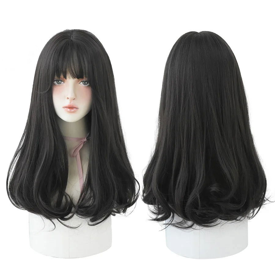 7JHHWIGS Long Straight Synthetic Light Brown Wigs With Bang For Women Heat-Resistant Daily Use Hair Hot Sell Wholesale Wigs - Slobuy