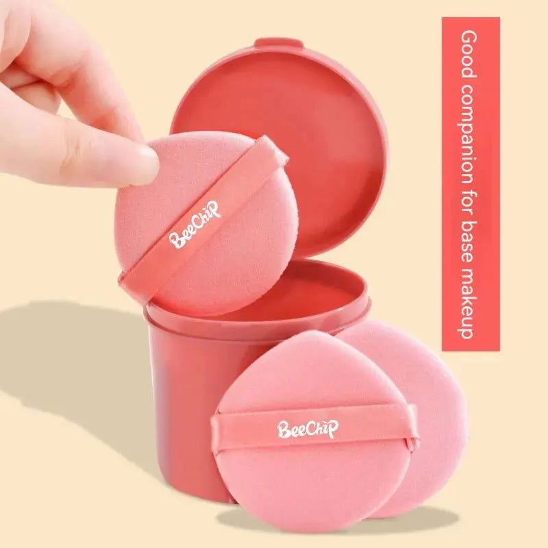 7PCS Powder Puff Prevents Bacteria Buildup Powder Puff Storage Box Evenly Applies Makeup Create A Flawless Makeup Look - Slobuy