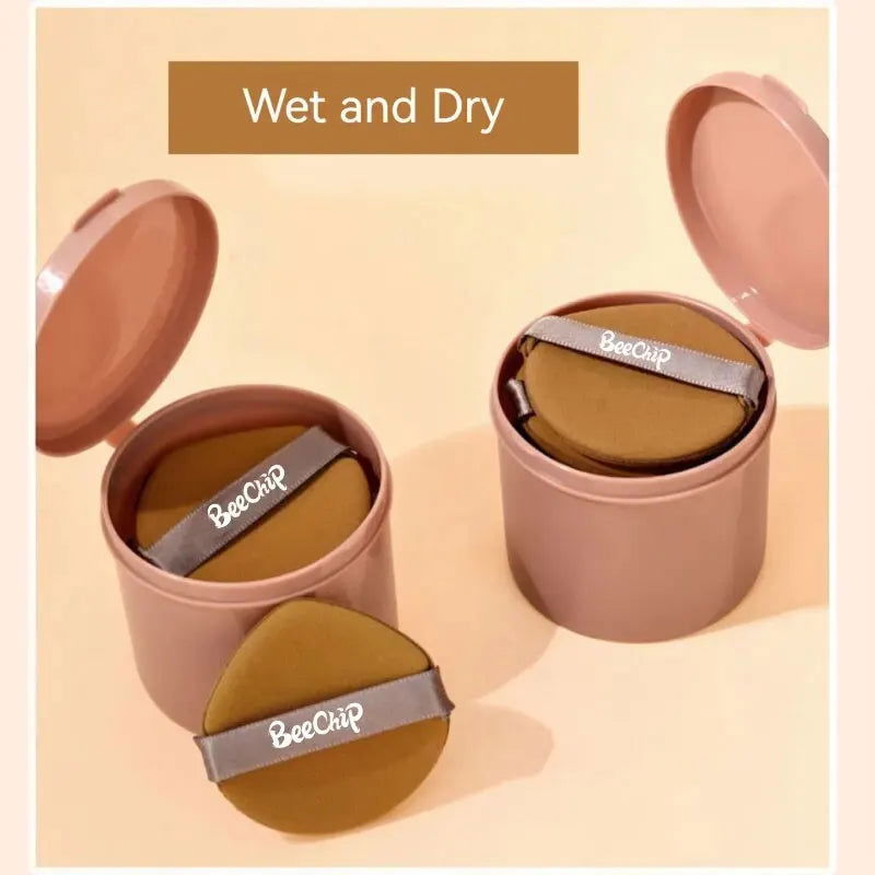 7PCS Powder Puff Prevents Bacteria Buildup Powder Puff Storage Box Evenly Applies Makeup Create A Flawless Makeup Look - Slobuy