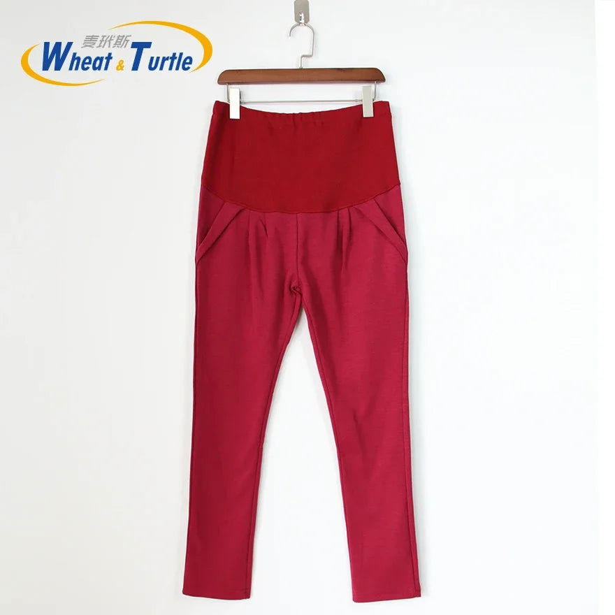 7 Color Maternity Leggings Autumn Winter Warm Cotton Clothing Pregnancy Clothes For Pregnant Women 2023 New Fashion Design Pants - Slobuy