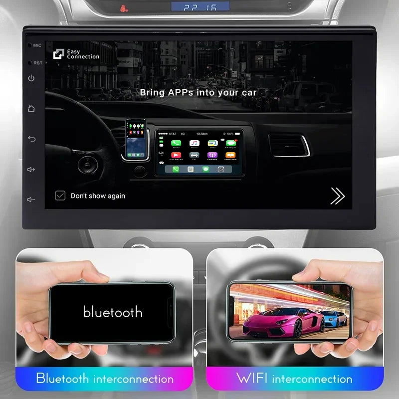 7 Inch 9 Inch 10 Inch 2 Din Android Auto Carplay Car Radio Audio Multimedia Player 32G GPS for Hyundai Toyota Nissan Kia Stereo - Slobuy