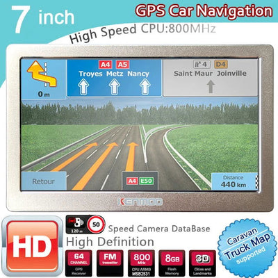 7 Inch HD GPS Portable Navigation 2024 Maps for Europe Russia Car TRUCK CAMPING Caravan Navigator Sat Nav Lifetime Updates 700T - Slobuy