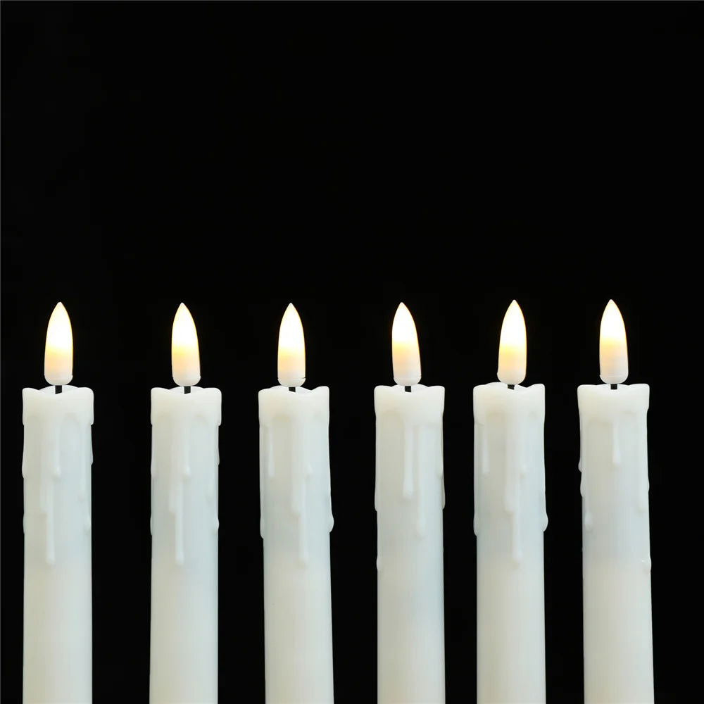 7 Inch Pack of 3 Remote Control LED Decorative Candle Light,Battery Operated Flameless Electronic Wedding Candles With  Timer - Slobuy