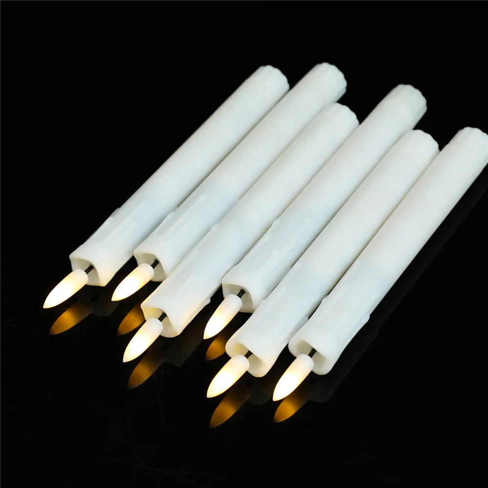 7 Inch Pack of 3 Remote Control LED Decorative Candle Light,Battery Operated Flameless Electronic Wedding Candles With  Timer - Slobuy