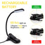 7 LED Book Light USB Rechargeable Reading Light 3-Level Warm Cool White Daylight Portable Flexible Easy Clip Night Reading Lamp - Slobuy