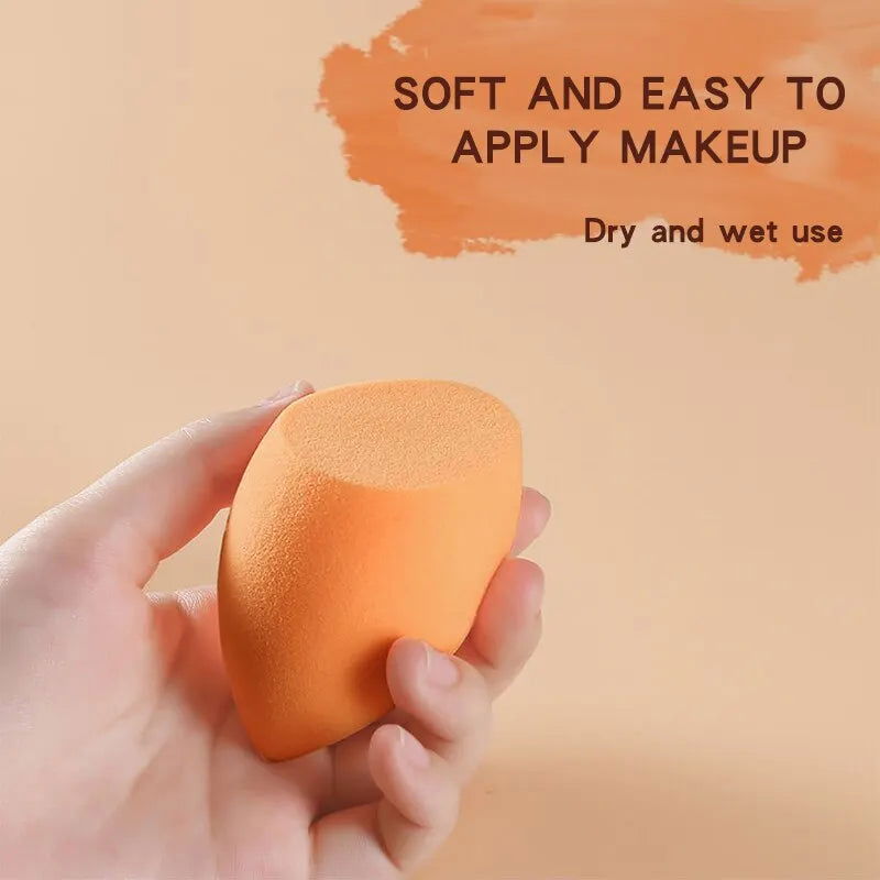 7 PCS Cosmetic Egg Smear Proof Makeup Super Soft Puff Set Pear Shaped Tools Sponge Wet and Dry Dual Use Become Bigger When Expo - Slobuy