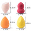 7 PCS Cosmetic Egg Smear Proof Makeup Super Soft Puff Set Pear Shaped Tools Sponge Wet and Dry Dual Use Become Bigger When Expo - Slobuy