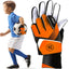 Kids Soccer Goalie Gloves 5/6/7 Size Latex Kids Football Goalkeeper Gloves Anti-Slip Youth Sports Full Finger Protection Gloves - Slobuy
