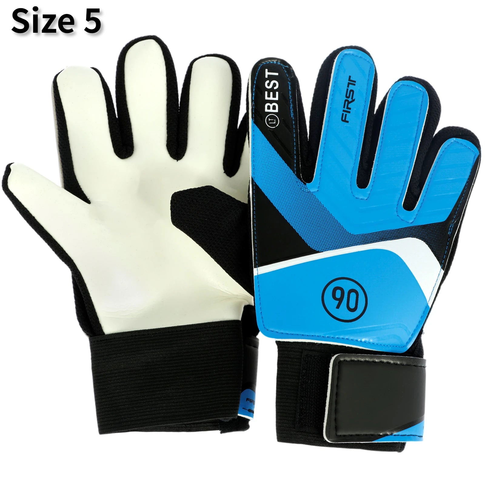 Kids Soccer Goalie Gloves 5/6/7 Size Latex Kids Football Goalkeeper Gloves Anti-Slip Youth Sports Full Finger Protection Gloves - Slobuy