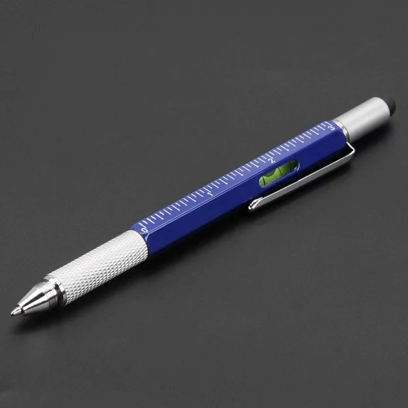 7 in1 Multifunction Ballpoint Pen With Modern Handheld Tool Measure Technical Ruler Screwdriver Touch Screen Stylus Spirit Level - Slobuy