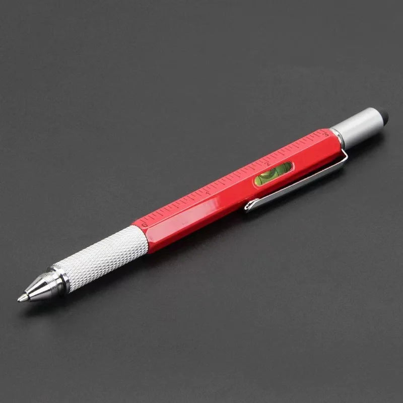 7 in1 Multifunction Ballpoint Pen With Modern Handheld Tool Measure Technical Ruler Screwdriver Touch Screen Stylus Spirit Level - Slobuy