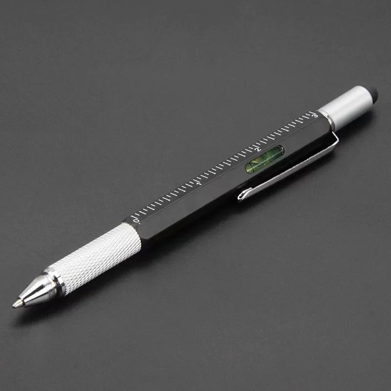 7 in1 Multifunction Ballpoint Pen With Modern Handheld Tool Measure Technical Ruler Screwdriver Touch Screen Stylus Spirit Level - Slobuy