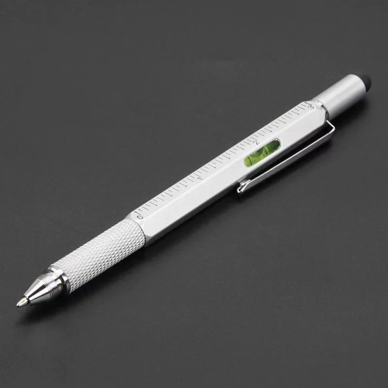 7 in1 Multifunction Ballpoint Pen With Modern Handheld Tool Measure Technical Ruler Screwdriver Touch Screen Stylus Spirit Level - Slobuy