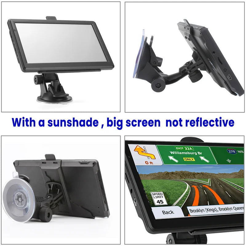 7 inch HD Touch Screen 800*480GPS Navigator Sunshade Satellite Navigation is Suitable For Various Types of Car Navigation Screen - Slobuy