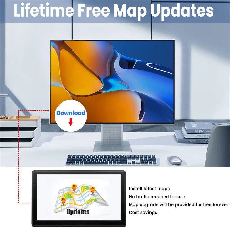 7 inch HD Touch Screen 800*480GPS Navigator Sunshade Satellite Navigation is Suitable For Various Types of Car Navigation Screen - Slobuy