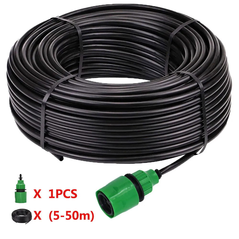 5-50m DIY 4/7mm PVC Garden Watering Garden Hose Micro Irrigation Pipe Drip Watering Kits with Adjustable Drippers Punch Tool - Slobuy