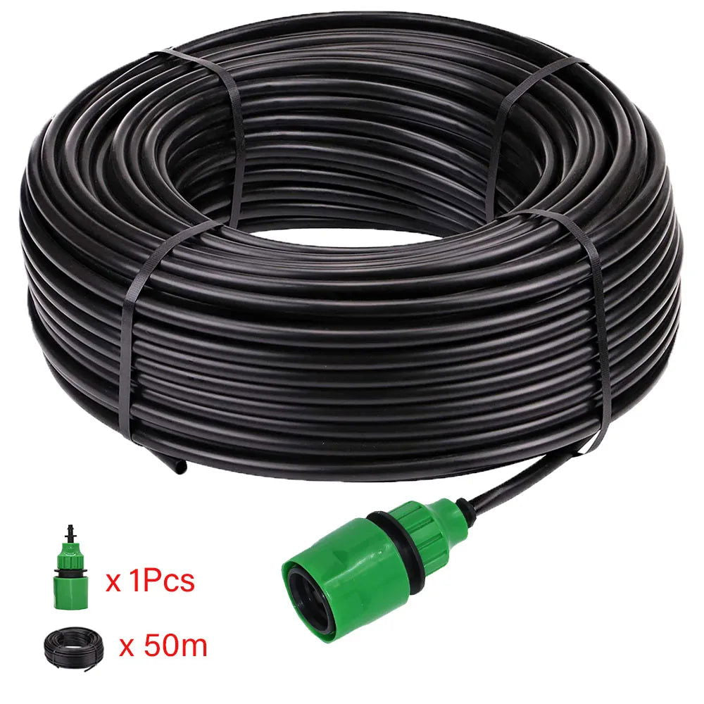 5-50m DIY 4/7mm PVC Garden Watering Garden Hose Micro Irrigation Pipe Drip Watering Kits with Adjustable Drippers Punch Tool - Slobuy
