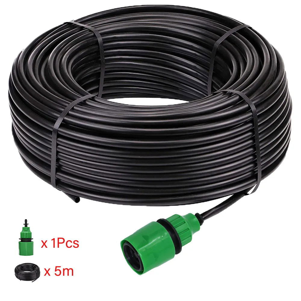 5-50m DIY 4/7mm PVC Garden Watering Garden Hose Micro Irrigation Pipe Drip Watering Kits with Adjustable Drippers Punch Tool - Slobuy