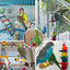 7pcs Pack Wood Parrot Toys Bird Toy Cage Bird Accessories  Swing Suspension Bridge Ball Cage Bells Pet Supplies Set - Slobuy