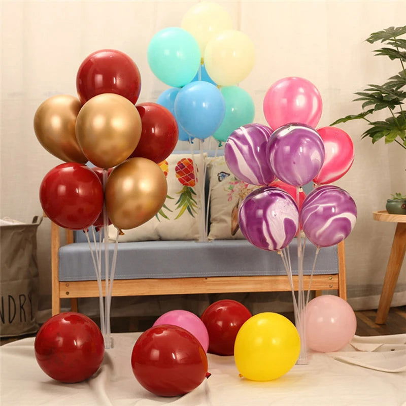 7tubes Wedding Table Balloon Stand Balloon Holder Support Table Floating Wedding Table Decoration Baby Shower Birthday Decor - Slobuy
