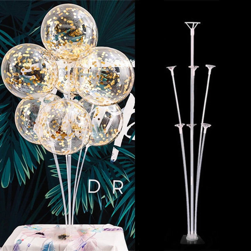 7tubes Wedding Table Balloon Stand Balloon Holder Support Table Floating Wedding Table Decoration Baby Shower Birthday Decor - Slobuy