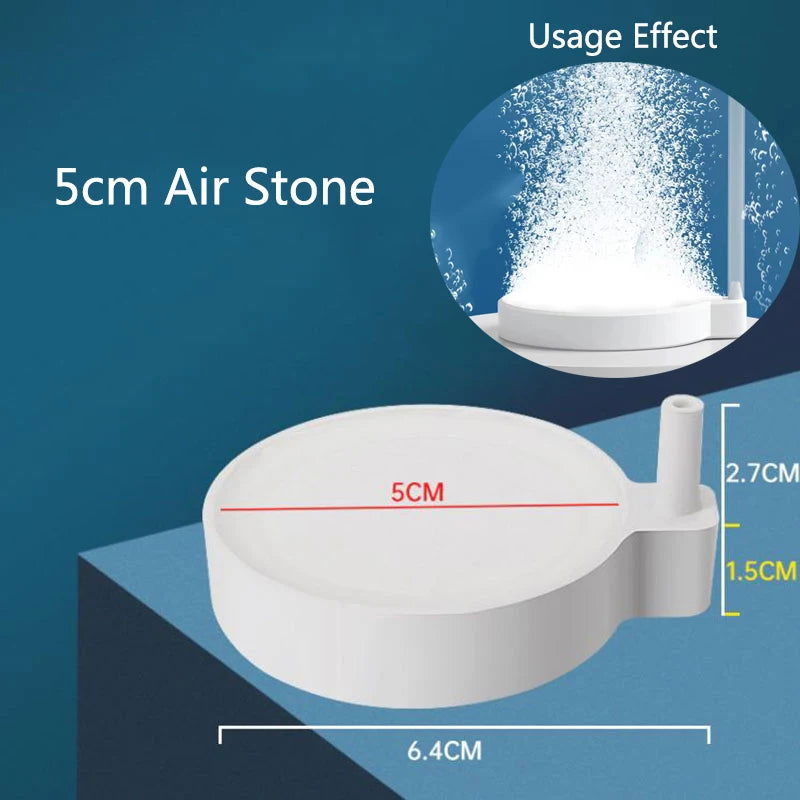 1Pcs 35/50/80mm Fish Tank Aquarium Air Stone Oxygen Aerator Increasing Air Bubble Pond Pump Hydroponic Oxygen Accessories Great - Slobuy