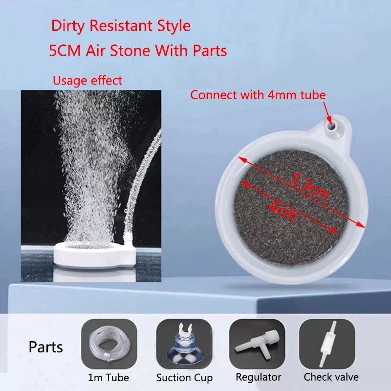 1Pcs 35/50/80mm Fish Tank Aquarium Air Stone Oxygen Aerator Increasing Air Bubble Pond Pump Hydroponic Oxygen Accessories Great - Slobuy