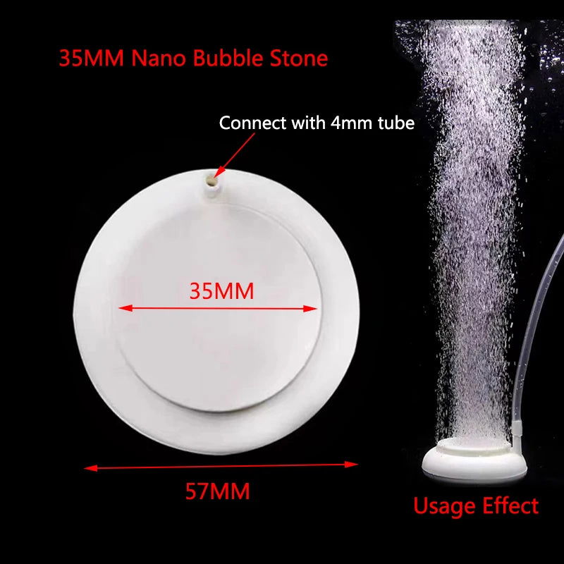 1Pcs 35/50/80mm Fish Tank Aquarium Air Stone Oxygen Aerator Increasing Air Bubble Pond Pump Hydroponic Oxygen Accessories Great - Slobuy