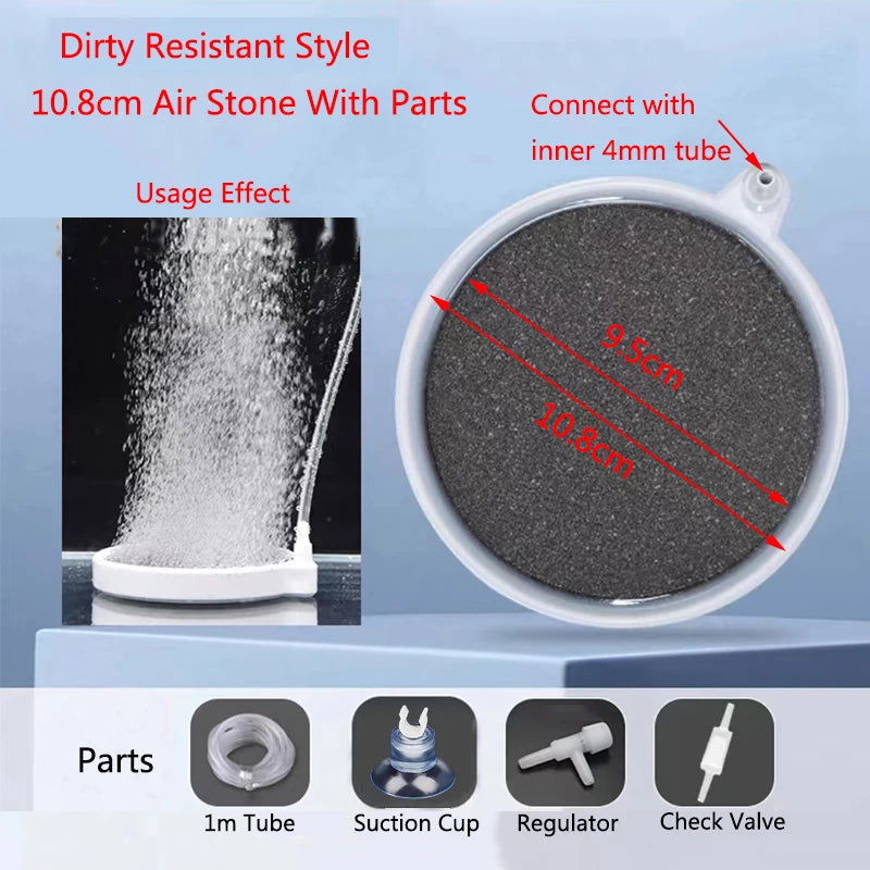 1Pcs 35/50/80mm Fish Tank Aquarium Air Stone Oxygen Aerator Increasing Air Bubble Pond Pump Hydroponic Oxygen Accessories Great - Slobuy