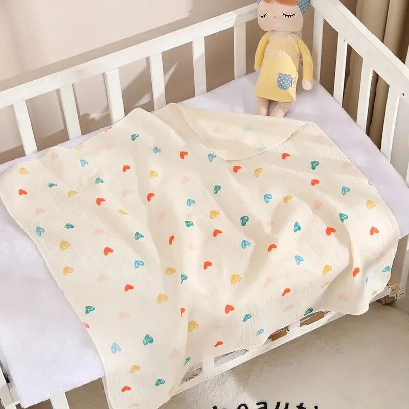 80x80cm Baby Receive Blanket for Newborn Cotton Muslin Swaddle Blanket Bedding Infant Bath Towel Baby Items Mother Kids - Slobuy