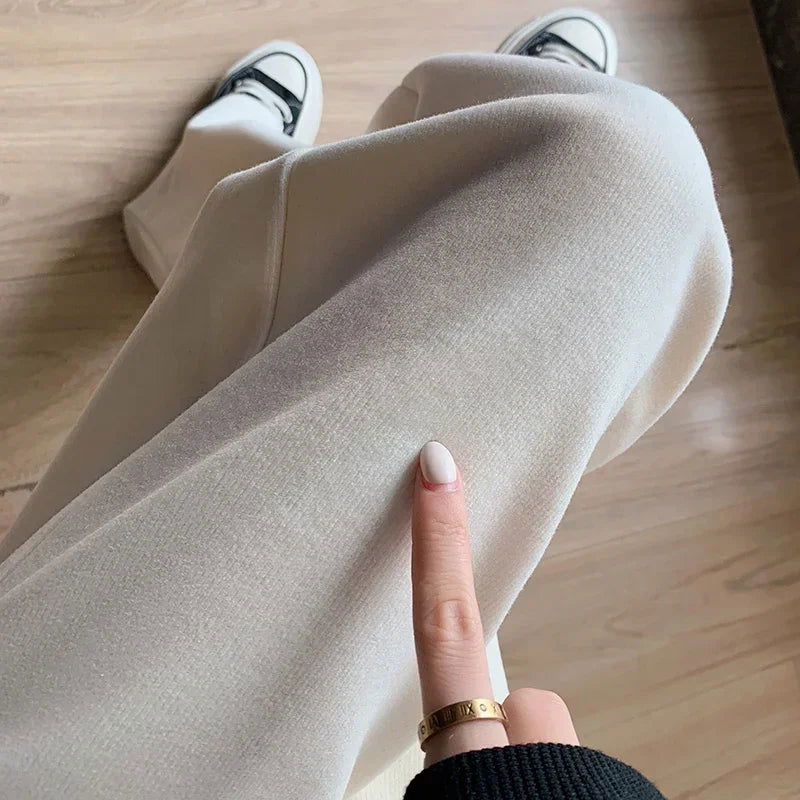 826# Autumn Fashion Maternity Long Straight Pants Wide Leg Loose Belly Trousers Clothes for Pregnant Women Pregnancy Clothing - Slobuy