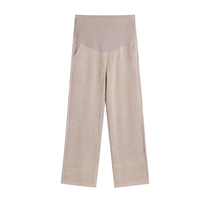 826# Autumn Fashion Maternity Long Straight Pants Wide Leg Loose Belly Trousers Clothes for Pregnant Women Pregnancy Clothing - Slobuy