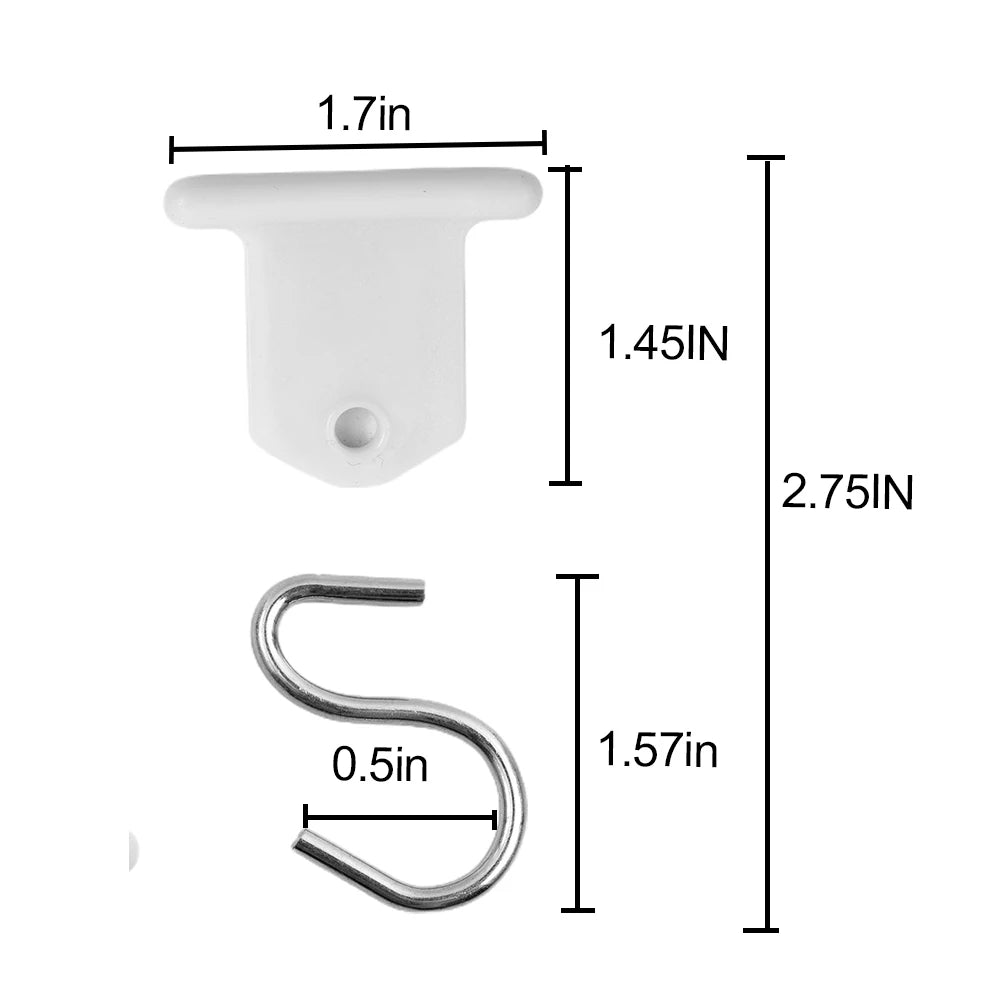 8PCS Camping Awning Hooks Clips RV Tent Hangers Light Hangers For Caravan Camper Awning Accessory Hooks Wide Range Space Saving - Slobuy
