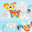 8Piece Kids Cartoon Animal DIY Graffiti Art Crafts Mask Toy Paper Mask Hand-painted White Paper Card Material with Color Pens - Slobuy