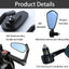 2x 7/8" 20mm Motorcycle Rear View Mirrors Anti-Glare HD Motorbike Handlebar End Side Mirror for Scooters ATV Bike Motorcycles - Slobuy