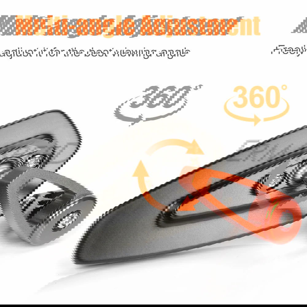 7/8" 22mm CNC Motorcycle Rearview Mirrors Universal Clear Glass Scooter Bar End Handlebar Mirror Rear View Mirror Accessories - Slobuy