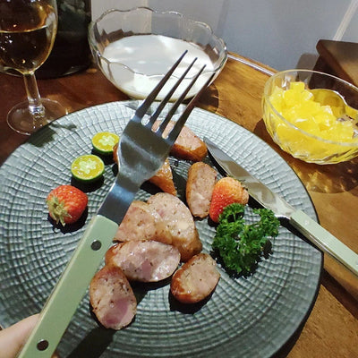New Design Dinnerware 4 In 1 Set Stainless Steel 18/8(304) ABS Handle With Rivets Top Mirror Polishing Cutlery Sets For Kitchen - Slobuy
