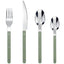 New Design Dinnerware 4 In 1 Set Stainless Steel 18/8(304) ABS Handle With Rivets Top Mirror Polishing Cutlery Sets For Kitchen - Slobuy