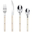 New Design Dinnerware 4 In 1 Set Stainless Steel 18/8(304) ABS Handle With Rivets Top Mirror Polishing Cutlery Sets For Kitchen - Slobuy