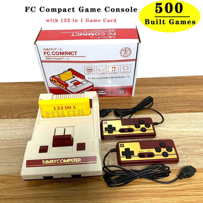 8 Bit Video Game Console Built in 500 Classic Games Family Computer TV Game Consola Support Game Cartridge For FC Retro Gaming - Slobuy