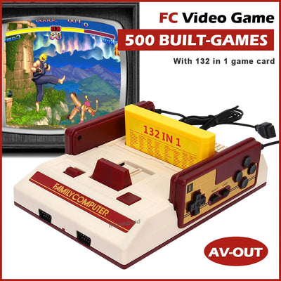 8 Bit Video Game Console Built in 500 Classic Games Family Computer TV Game Consola Support Game Cartridge For FC Retro Gaming - Slobuy