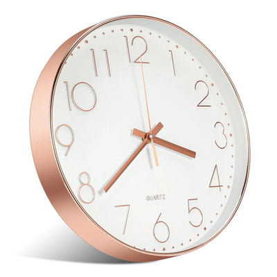 8 Inch Wall Clock Silent Non-Ticking Decorative Clock for School Office Classroom Bedroom Kitchen Living Room Decor - Slobuy