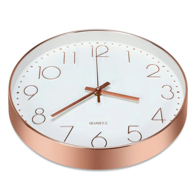 8 Inch Wall Clock Silent Non-Ticking Decorative Clock for School Office Classroom Bedroom Kitchen Living Room Decor - Slobuy