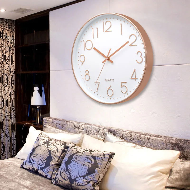 8 Inch Wall Clock Silent Non-Ticking Decorative Clock for School Office Classroom Bedroom Kitchen Living Room Decor - Slobuy