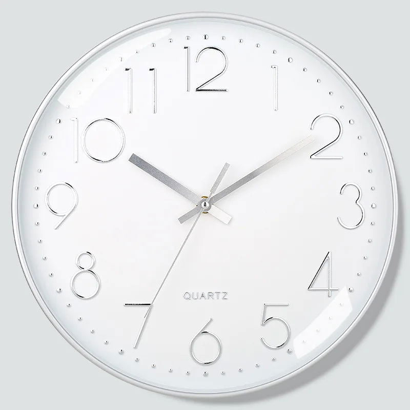 8 Inch Wall Clock Silent Non-Ticking Decorative Clock for School Office Classroom Bedroom Kitchen Living Room Decor - Slobuy