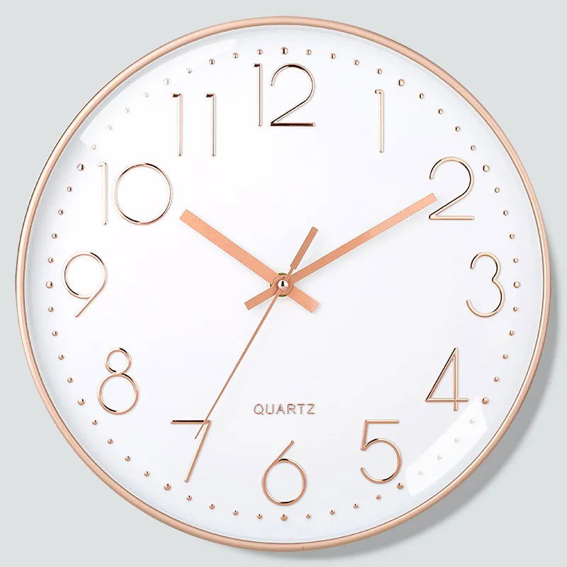 8 Inch Wall Clock Silent Non-Ticking Decorative Clock for School Office Classroom Bedroom Kitchen Living Room Decor - Slobuy
