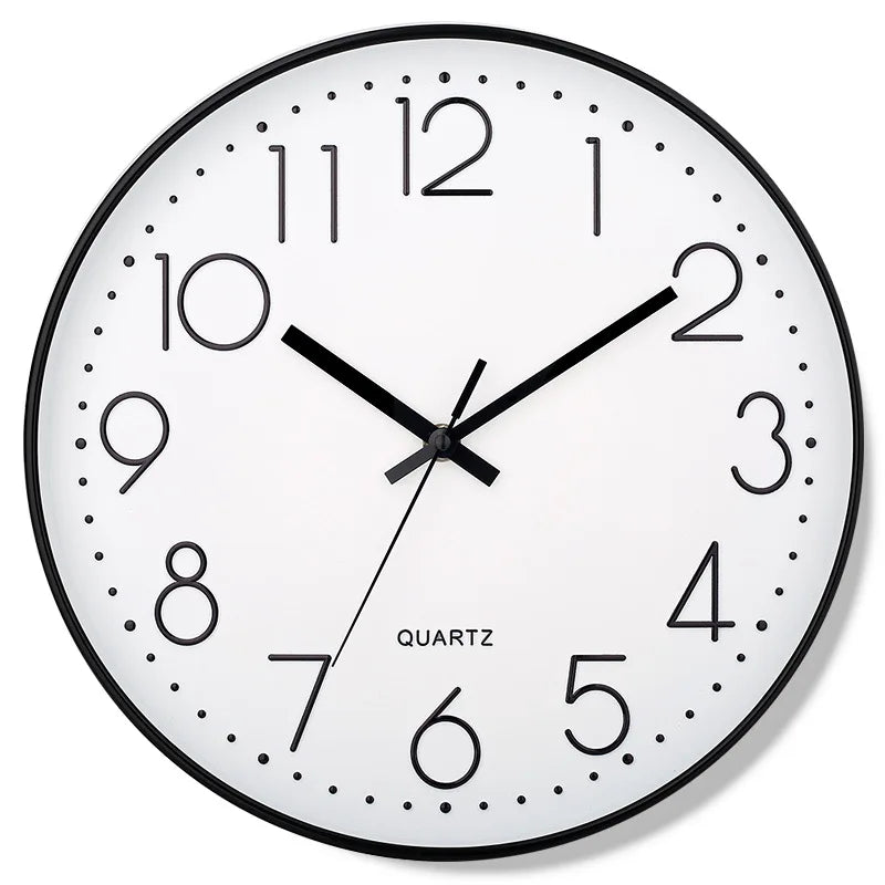 8 Inch Wall Clock Silent Non-Ticking Decorative Clock for School Office Classroom Bedroom Kitchen Living Room Decor - Slobuy